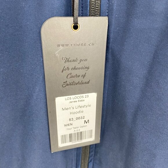 Cuore Men's Lifestyle Hoodie Navy/Black Medium - Picture 4 of 10